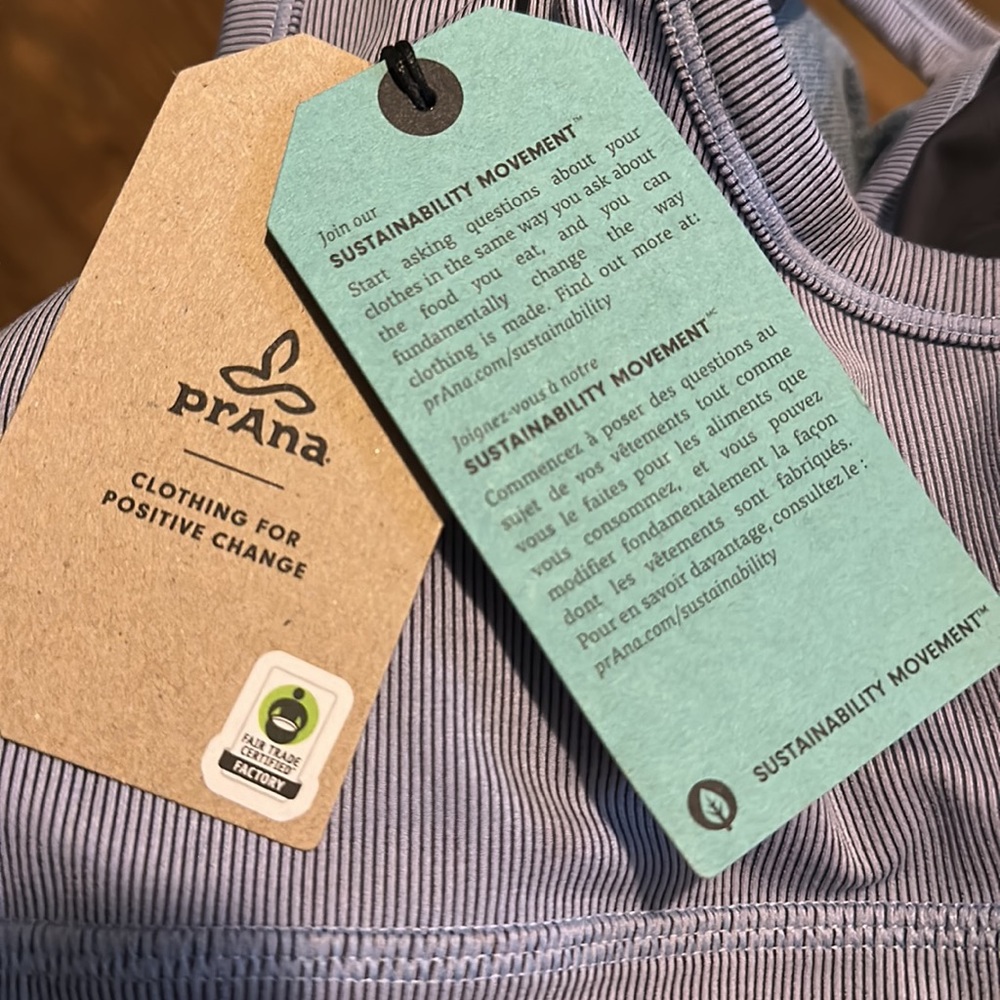 Prana Light Blue Ribbed Bra - Picture 5 of 9